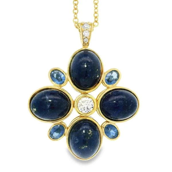 Lapis, Sapphire and Diamond Pendant Baxter's Fine Jewelry Warwick, RI