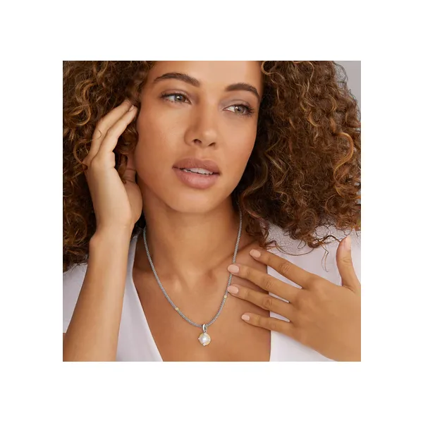 Pearl Diamond Caviar Necklace Image 2 Baxter's Fine Jewelry Warwick, RI