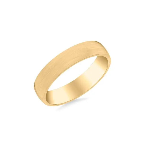 14K 5mm Low Dome Wedding Band W/Brush Finish Baxter's Fine Jewelry Warwick, RI