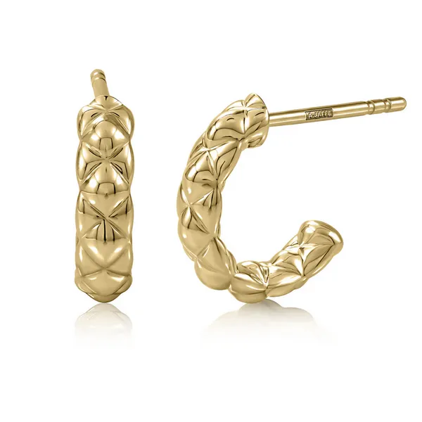 Gold Quilted Hoops Baxter's Fine Jewelry Warwick, RI