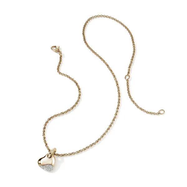 Small Pebble Heart Necklace Image 3 Baxter's Fine Jewelry Warwick, RI