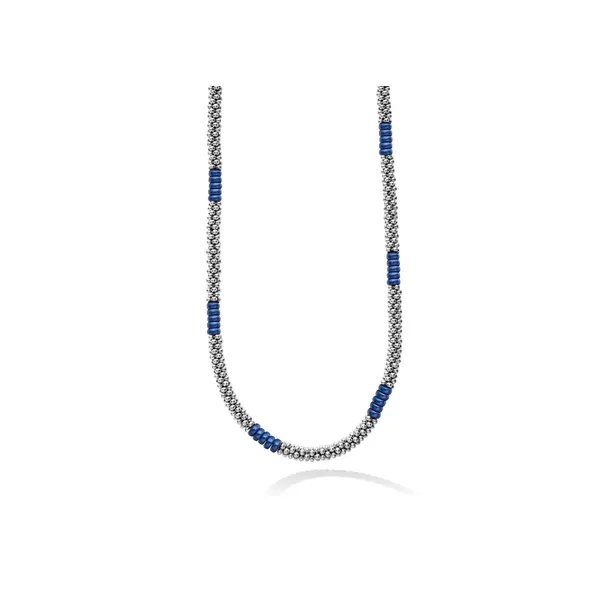 Silver Station Ceramic Beaded Necklace 3mm Baxter's Fine Jewelry Warwick, RI