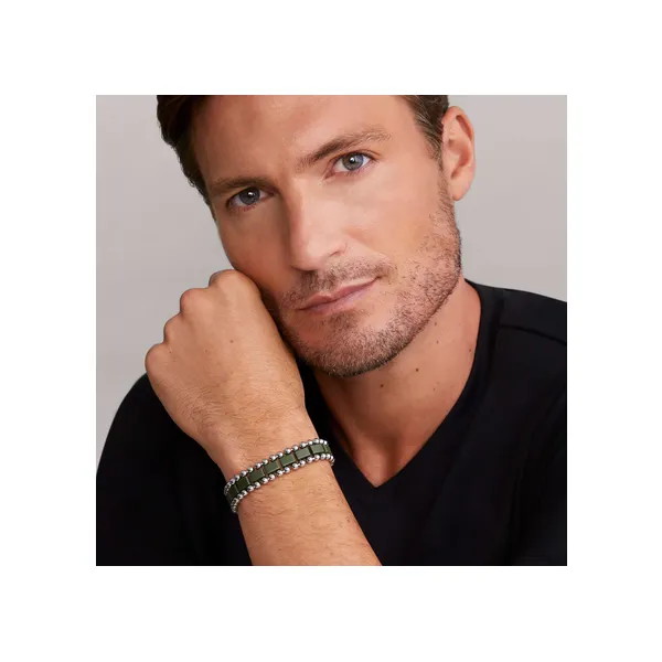 Matte Hunter Green Ceramic Link Bracelet Image 2 Baxter's Fine Jewelry Warwick, RI