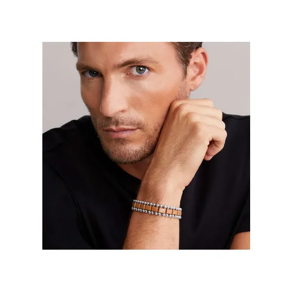 Matte Tan Ceramic Link Bracelet Image 2 Baxter's Fine Jewelry Warwick, RI