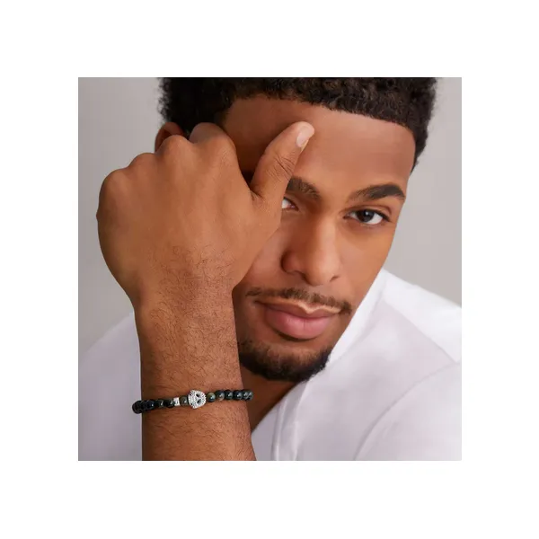 Golden Obsidian Skull Bracelet Image 2 Baxter's Fine Jewelry Warwick, RI