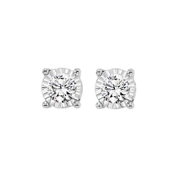 14K White Gold Diamond Studs 0.50CT Blocher Jewelers Ellwood City, PA