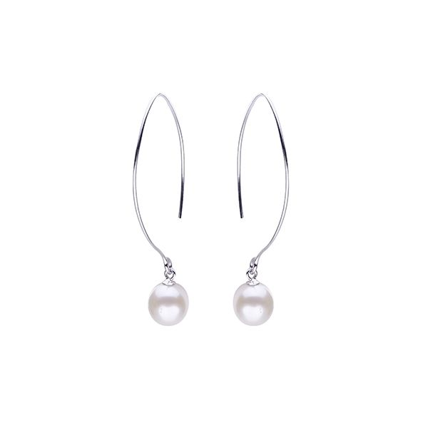 Sterling Silver Threader Earrings With Fresh Water Pearls Blocher Jewelers Ellwood City, PA