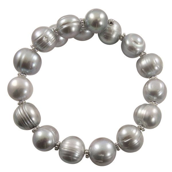 Gray Freshwater Pearl Flex Bangle Bracelet Blocher Jewelers Ellwood City, PA
