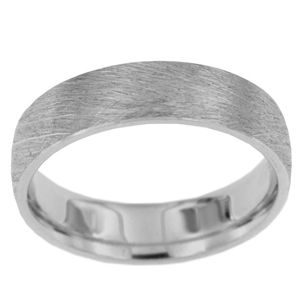 White Sterling Silver Wedding Band Blocher Jewelers Ellwood City, PA