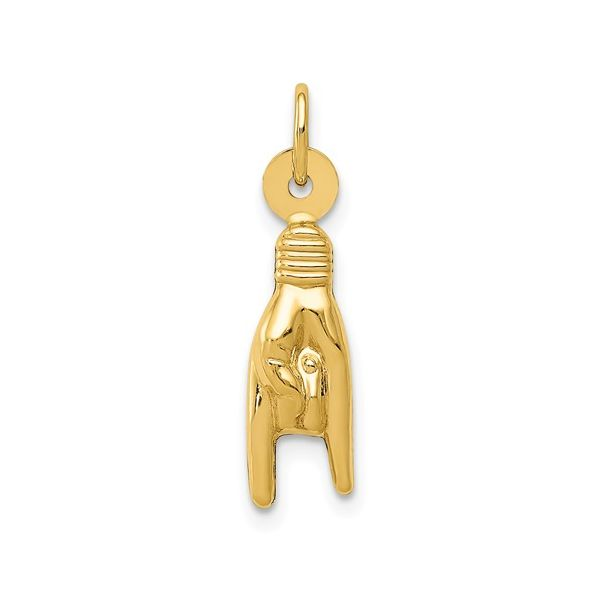 14Kt Yellow Gold Good Luck Hand Charm Blocher Jewelers Ellwood City, PA