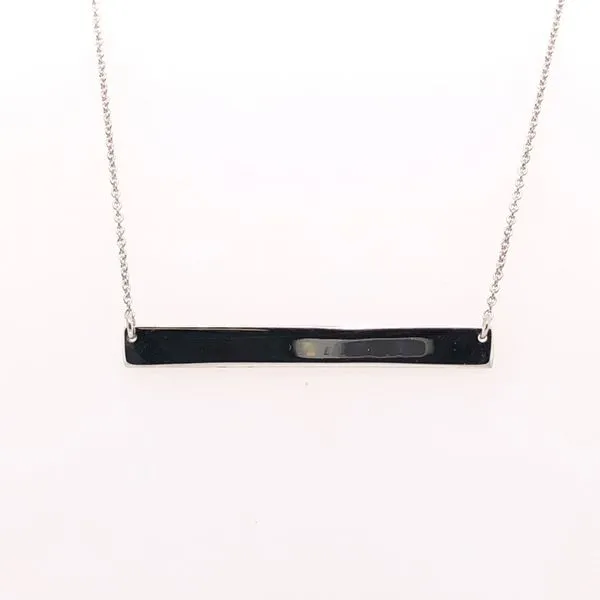 Sterling Silver Thin Bar Necklace Image 2 Blocher Jewelers Ellwood City, PA