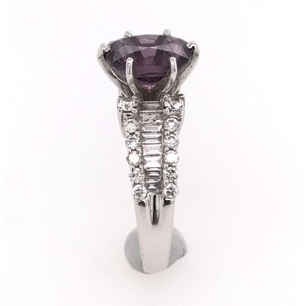 18 Karat White Gold Purple Spinel and Diamond Ring Image 4 Bluestone Jewelry Tahoe City, CA