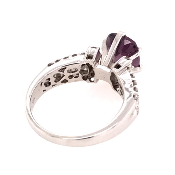 18 Karat White Gold Purple Spinel and Diamond Ring Image 5 Bluestone Jewelry Tahoe City, CA