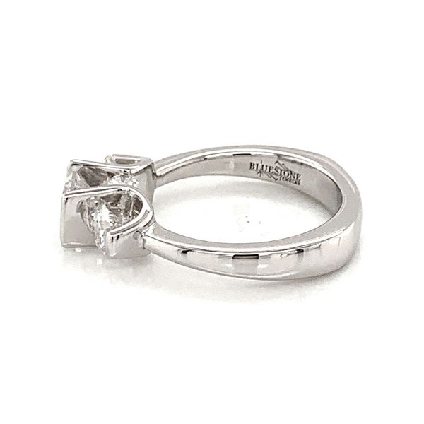 18K White Gold 3 Stone Engagement Ring Image 2 Bluestone Jewelry Tahoe City, CA