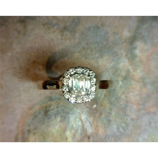 18K White Gold Engagement Ring w/ 0.51ct center Diamond & 0.19cttw of Round Diamonds. Image 2 Bluestone Jewelry Tahoe City, CA