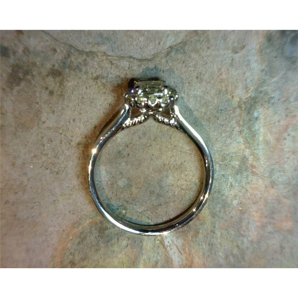 18K White Gold Engagement Ring w/ 0.51ct center Diamond & 0.19cttw of Round Diamonds. Image 3 Bluestone Jewelry Tahoe City, CA