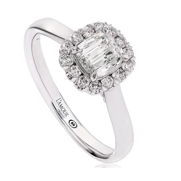 18K White Gold Engagement Ring w/ 0.51ct center Diamond & 0.19cttw of Round Diamonds. Bluestone Jewelry Tahoe City, CA