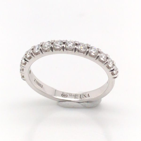 14 Karat White Gold Wedding Band Image 3 Bluestone Jewelry Tahoe City, CA