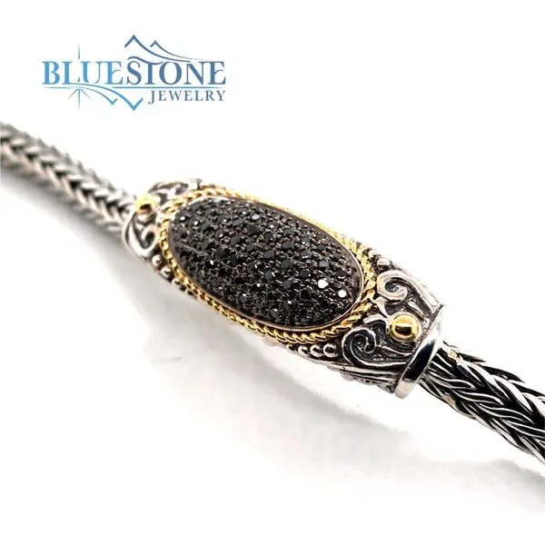 Silver & 18kt Yellow Gold Black Diamond Bracelet Image 2 Bluestone Jewelry Tahoe City, CA