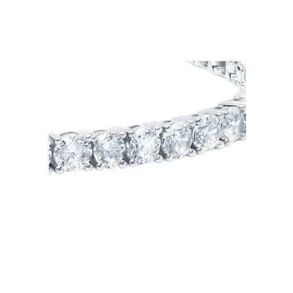 Sterling Silver/Platinum Bracelet 10.00Tw Round Cubic Zirconiums- 7 Inches Image 2 Bluestone Jewelry Tahoe City, CA