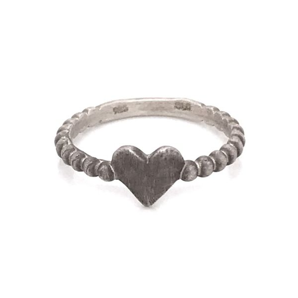 Sterling Silver My Heart Ring with Brushed Finish Bluestone Jewelry Tahoe City, CA