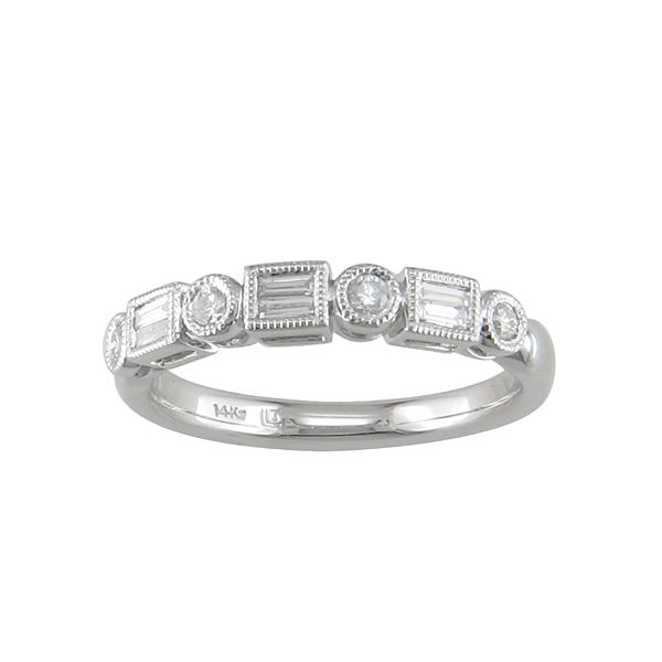 Contemporary Weding Band Blue Water Jewelers Saint Augustine, FL