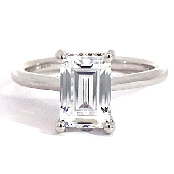 Lady's Hidden Halo Solitaire Setting Only 14 Karat White Gold ER16512E8W44JJ.CSCZ - Brax jewelers Brax Jewelers Newport Beach, CA