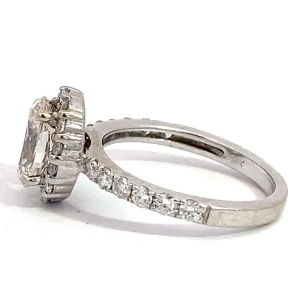 1.38 Halo Lab Grown Engagement Ring With Center Stone 14 Karat White Gold R81426 - Brax jewelers Image 3 Brax Jewelers Newport Beach, CA