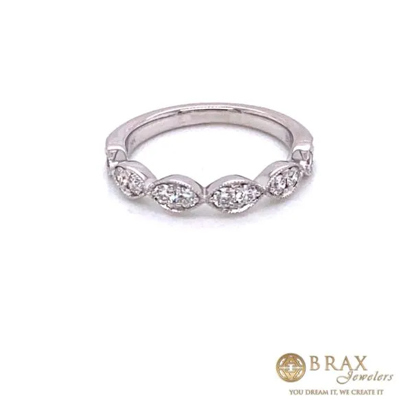 14K Marquee Diamond Wedding Band Brax Jewelers Newport Beach, CA