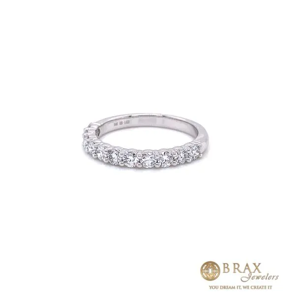 White 14K Gold Diamond Wedding Band, 0.75ctw - Brax Jewelers Image 2 Brax Jewelers Newport Beach, CA