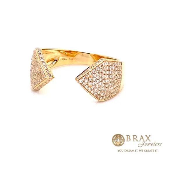Lady's 14K Yellow Gold Diamond Pavé Ring with 0.55ct Round Diamonds - Brax Jewelers Image 2 Brax Jewelers Newport Beach, CA