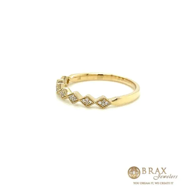 Lady's 14K Yellow Gold Natural Diamond Fashion Ring with 0.05ctw Round Diamonds - Brax Jewelers Image 2 Brax Jewelers Newport Beach, CA