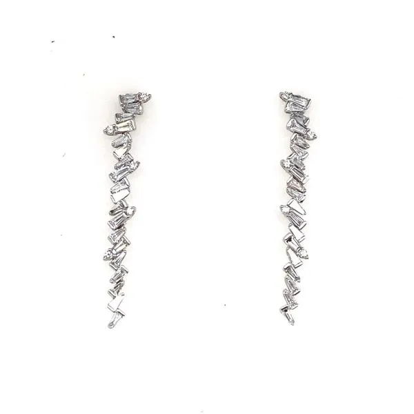 Lady's Natural Diamond Earrings 14 Karat White Gold 52187 - Brax jewelers Brax Jewelers Newport Beach, CA