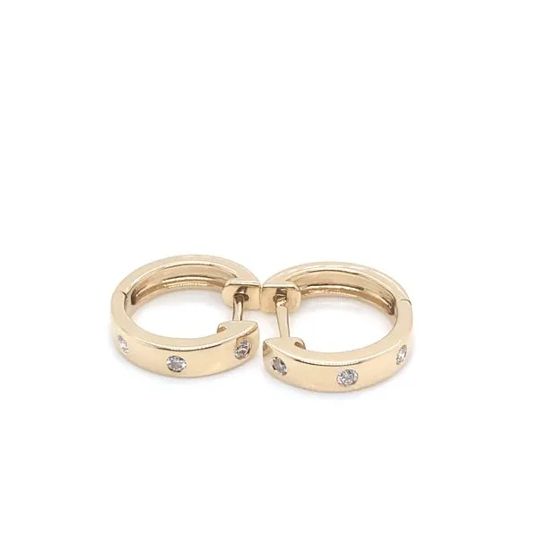 Lady's Huggie Natural Diamond Earrings 14 Karat Yellow Gold SC55010251 - Brax jewelers Brax Jewelers Newport Beach, CA