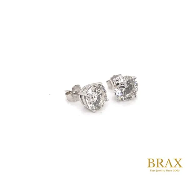 1.50 Stud Lab Grown Diamond Earrings 14 Karat White Gold ECOJWL3043 - Brax jewelers Image 2 Brax Jewelers Newport Beach, CA