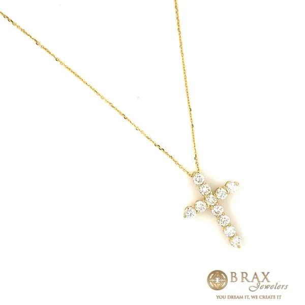 Diamond Pendant in 14 Karat Yellow Gold with 0.75TW Round Diamonds - Brax Jewelers Image 2 Brax Jewelers Newport Beach, CA