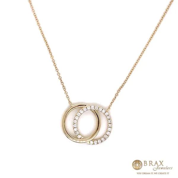 Lady's Love Knot Circle Diamond Necklaces 14 Karat Yellow Gold sc55022496 - Brax jewelers Brax Jewelers Newport Beach, CA