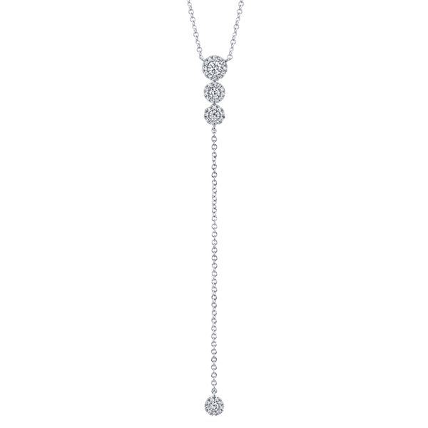 14K White Diamond Lariat Necklace Brax Jewelers Newport Beach, CA