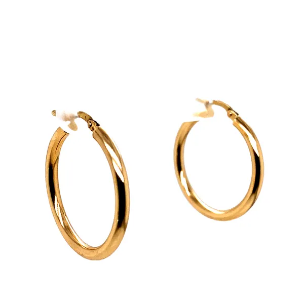 Lady's Yellow Gold Hoop Earrings - Brax Brax Jewelers Newport Beach, CA