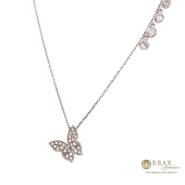 Silver Butterfly Necklace Image 3 Brax Jewelers Newport Beach, CA