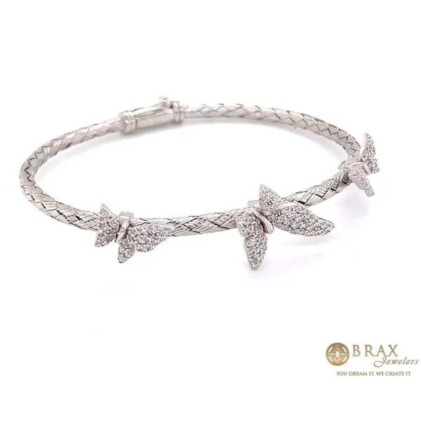Silver Butterfly Bangle  Image 4 Brax Jewelers Newport Beach, CA