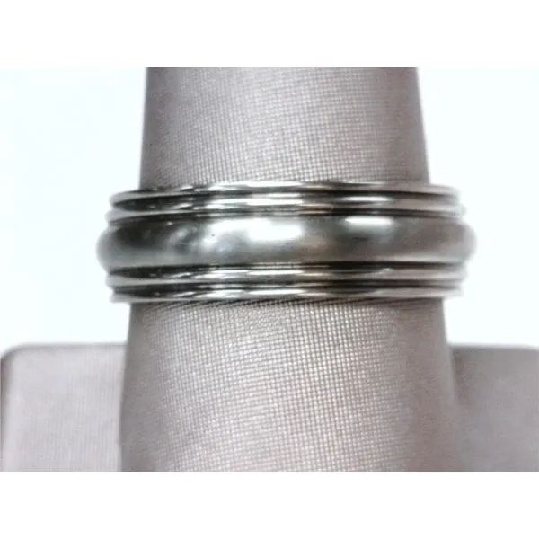 Men's Titanium Wedding Band w/ Domed Center Brax Jewelers Newport Beach, CA