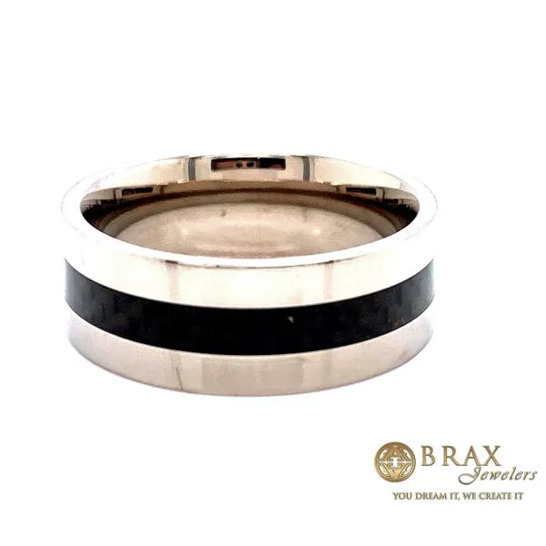 Men's Titanium Inlay Wedding band Brax Jewelers Newport Beach, CA