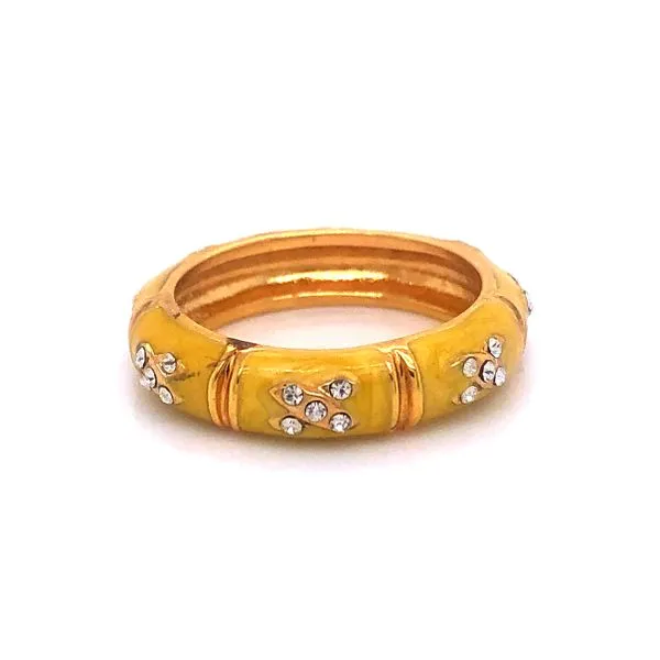 Yellow Patterned Stackable Ring Image 2 Brax Jewelers Newport Beach, CA