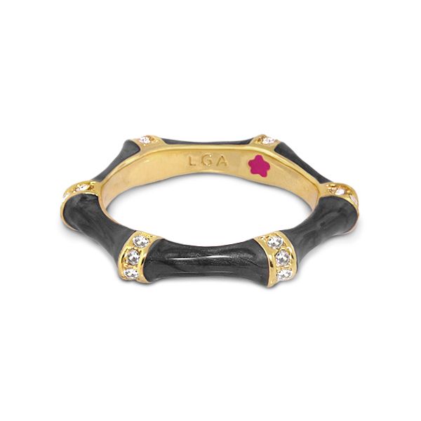 Black and Golden Stackable Ring Image 2 Brax Jewelers Newport Beach, CA