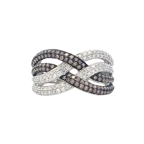Desert Diamonds--Warm Hues Chocolatey Sweet with a Swirl Diamond Ring in 14kw Bryan Jewelry Prattville, AL