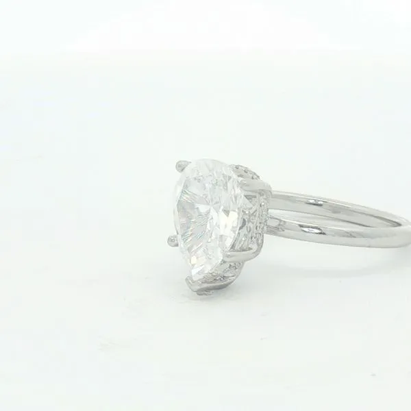 Hidden Halo Semi Mount for 11x8 Pear Shape Center Image 4 Bryan Jewelry Prattville, AL