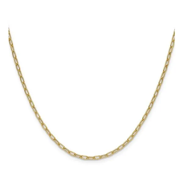 14k 2.2mm Semi-solid Paperclip chain in 20 inch length Image 5 Bryan Jewelry Prattville, AL