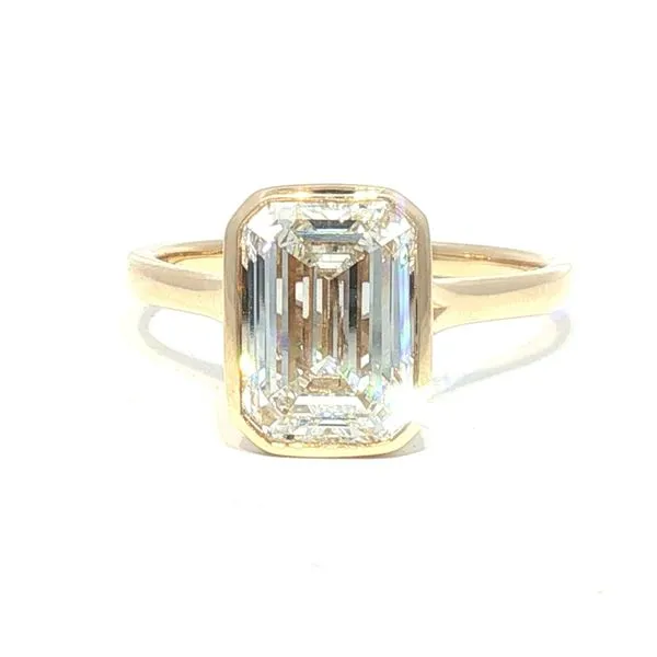 Bezel Set Lab Grown Diamond Engagement Ring in 14ky Bryan Jewelry Prattville, AL