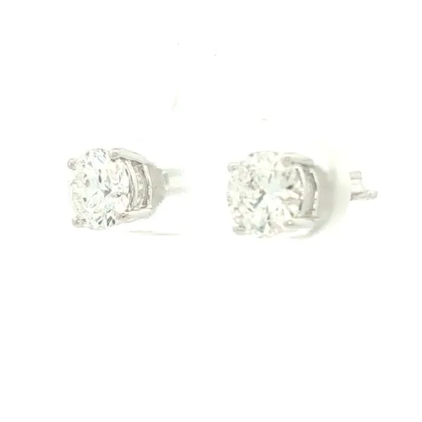 Lab Grown Diamond Stud Earrings-2ctw-14kw Image 3 Bryan Jewelry Prattville, AL